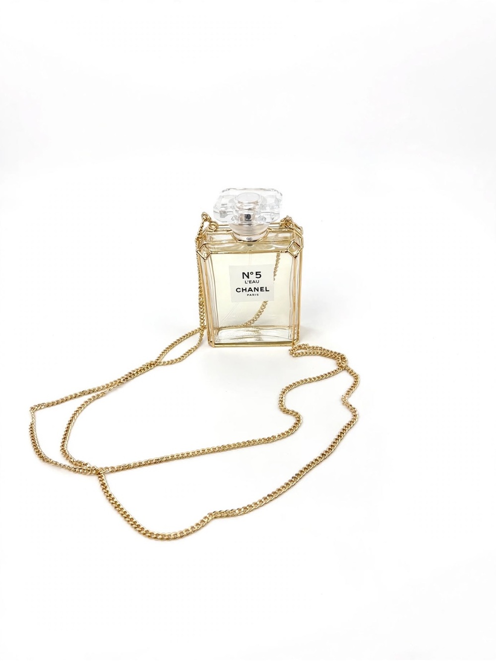 Custom Gold Metal CAGE Bag Minaudière w Chain for CHAHEL AUTHENTIC Accessory